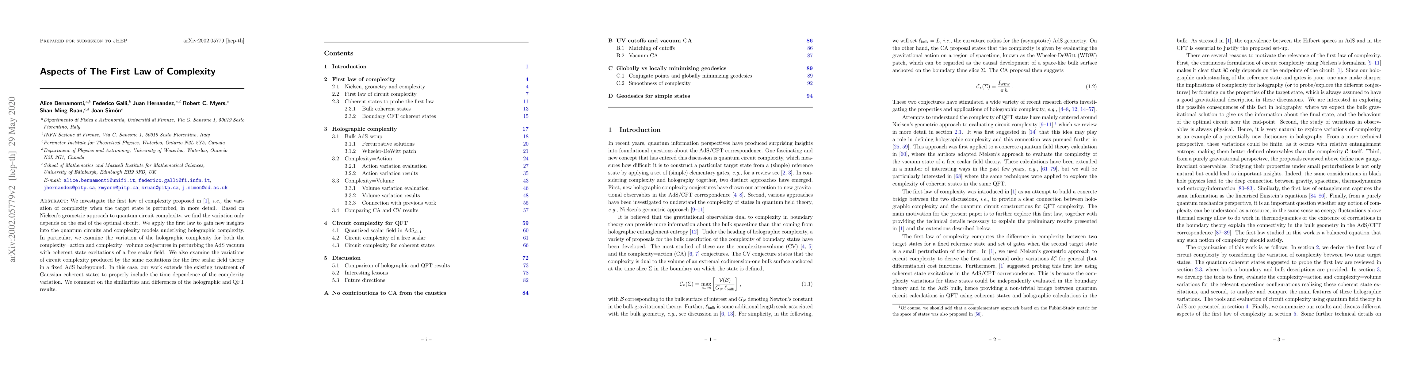 Thumbnail for Aspects of The First Law of Complexity