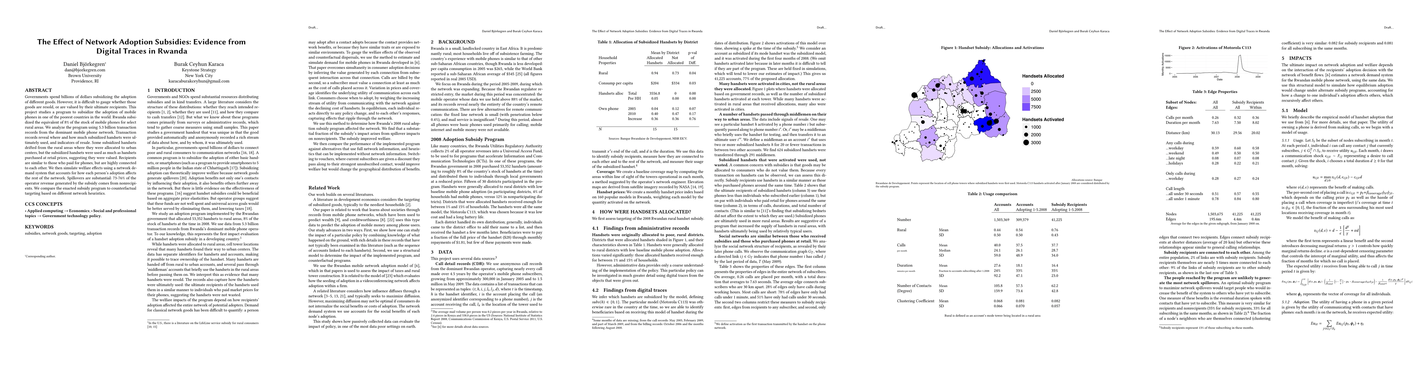 Thumbnail for The Effect of Network Adoption Subsidies: Evidence from Digital Traces
  in Rwanda