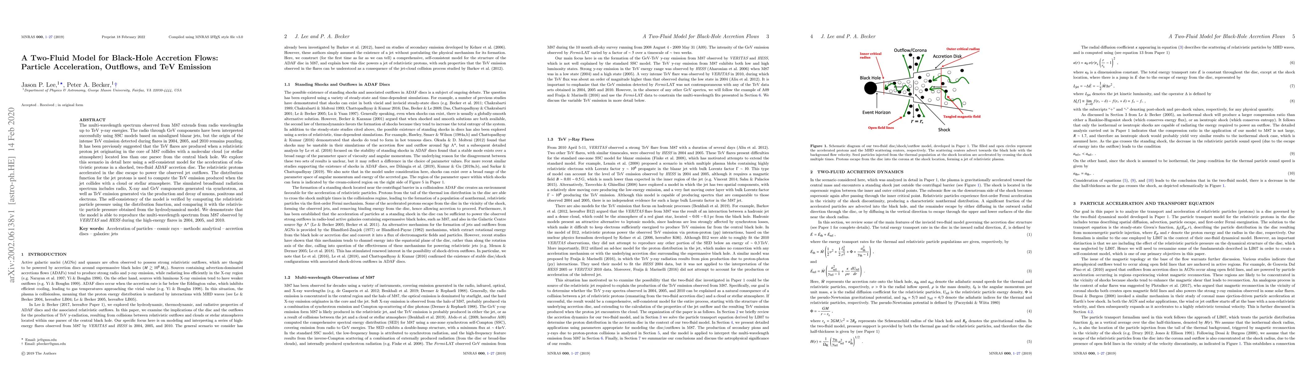 Thumbnail for A two-fluid model for black-hole accretion flows: Particle acceleration,
  outflows, and TeV emission
