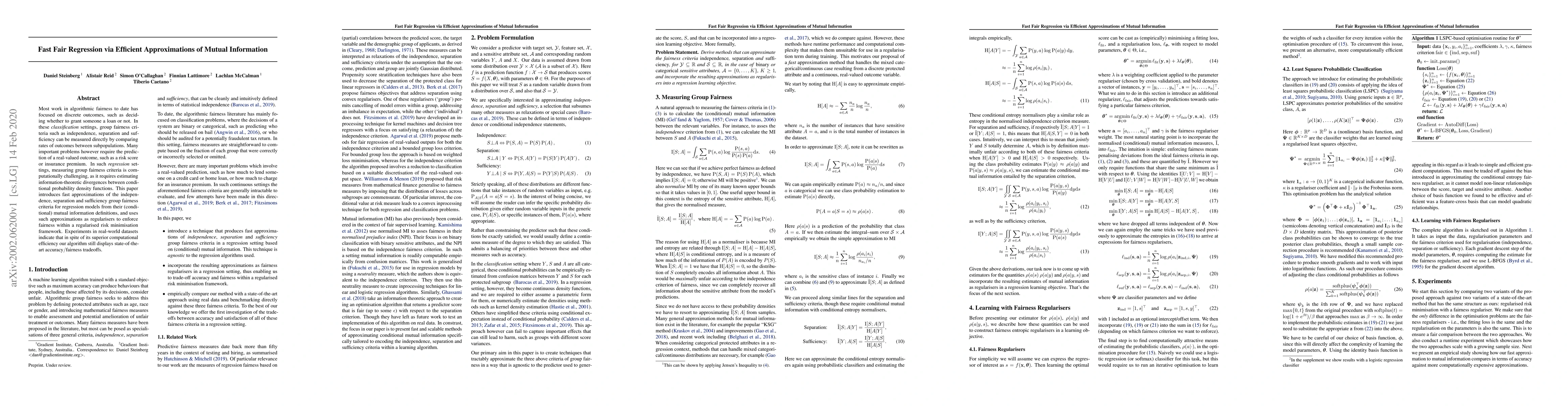 Thumbnail for Fast Fair Regression via Efficient Approximations of Mutual Information