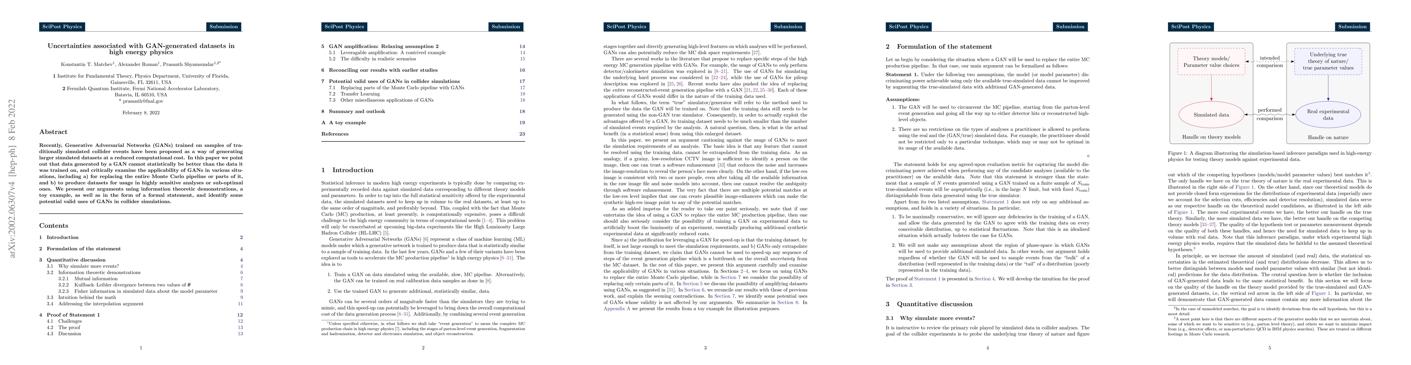 Thumbnail for Uncertainties associated with GAN-generated datasets in high energy
  physics