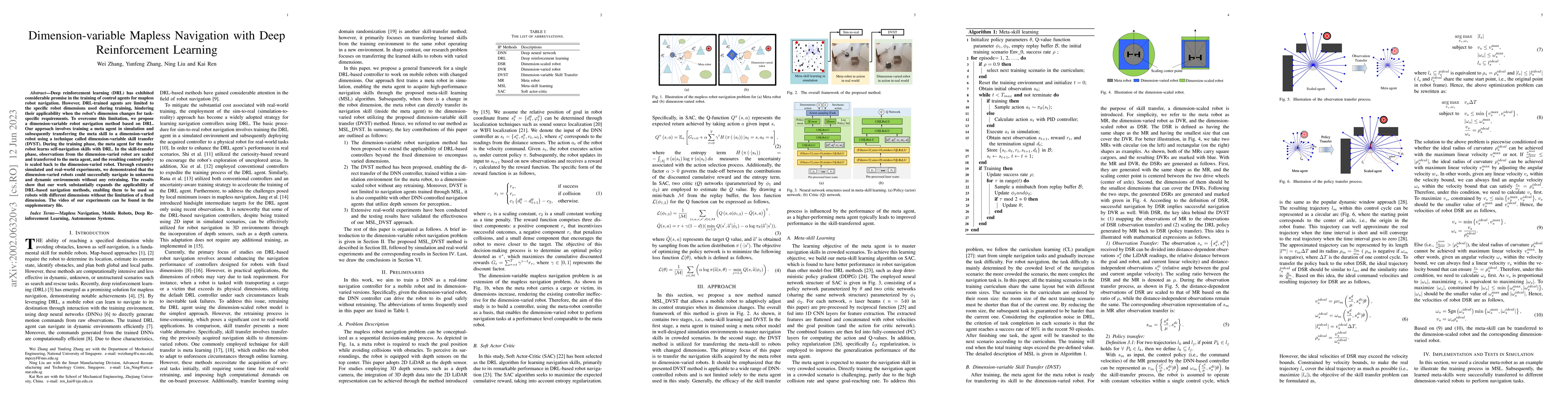 Thumbnail for Dimension-variable Mapless Navigation with Deep Reinforcement Learning