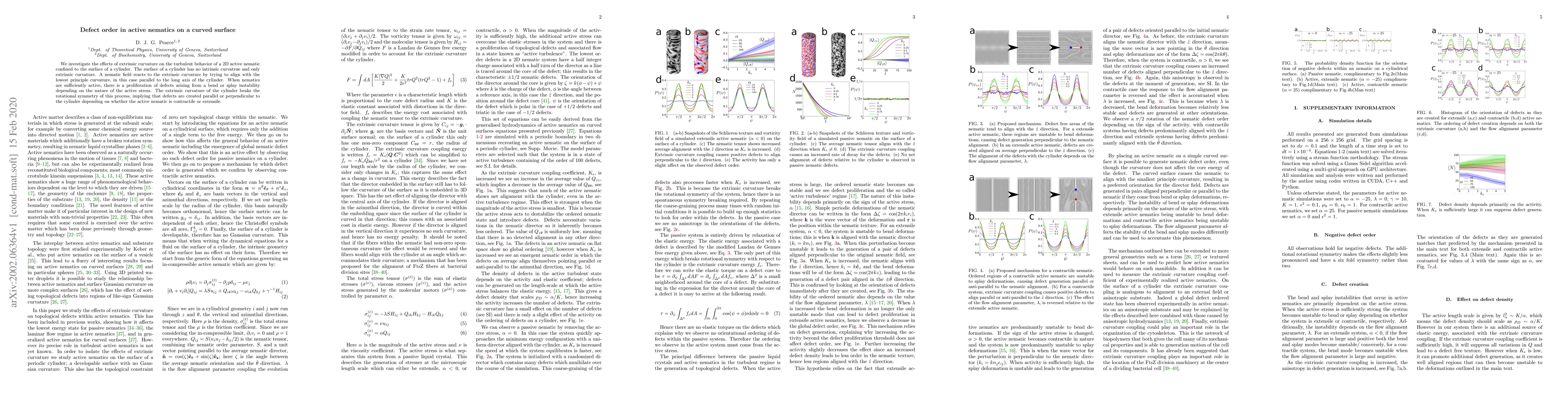 Thumbnail for Defect order in active nematics on a curved surface