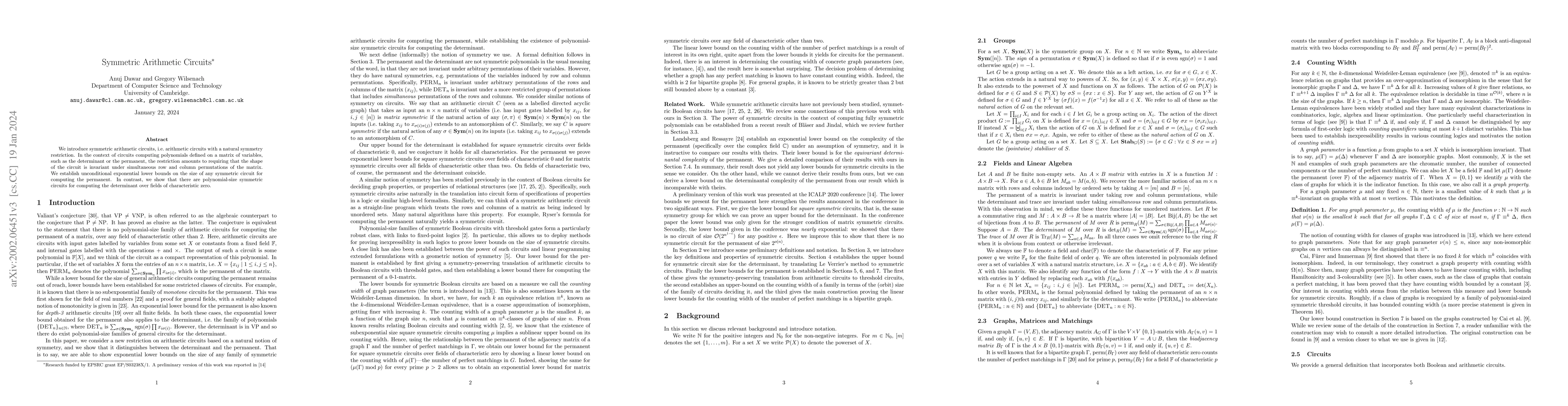 Thumbnail for Symmetric Arithmetic Circuits