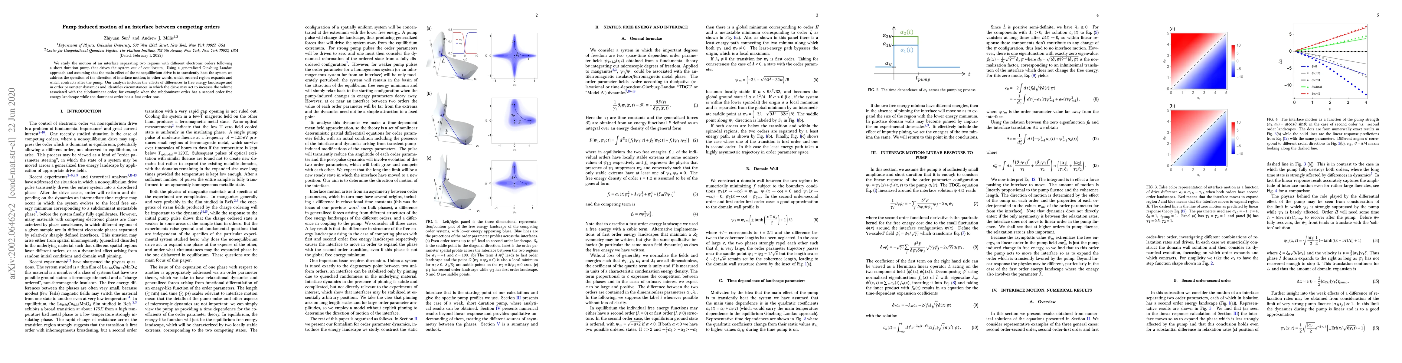 Thumbnail for Pump induced motion of an interface between competing orders