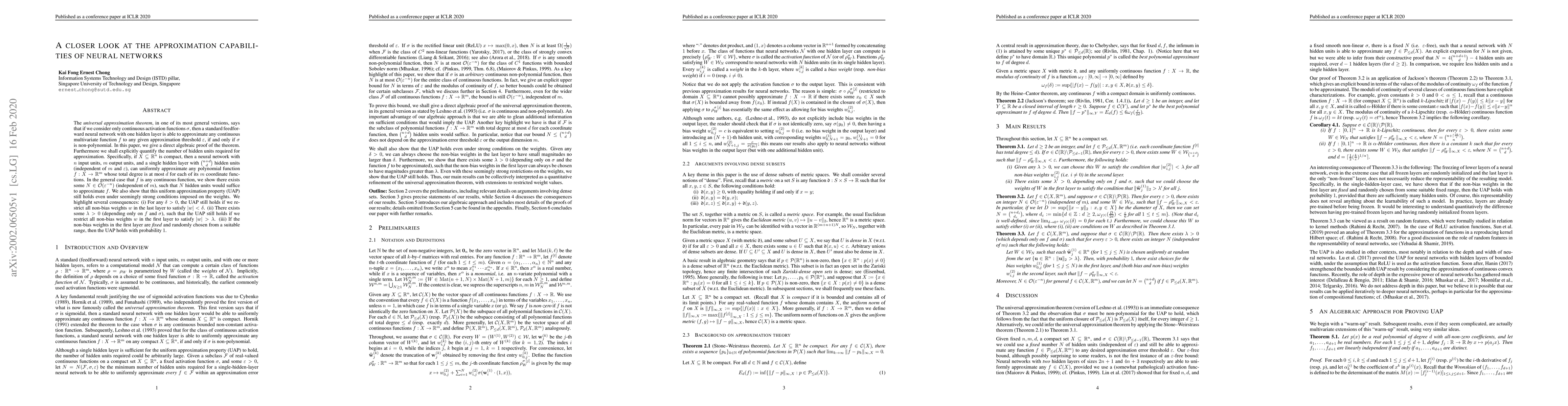 Thumbnail for A closer look at the approximation capabilities of neural networks