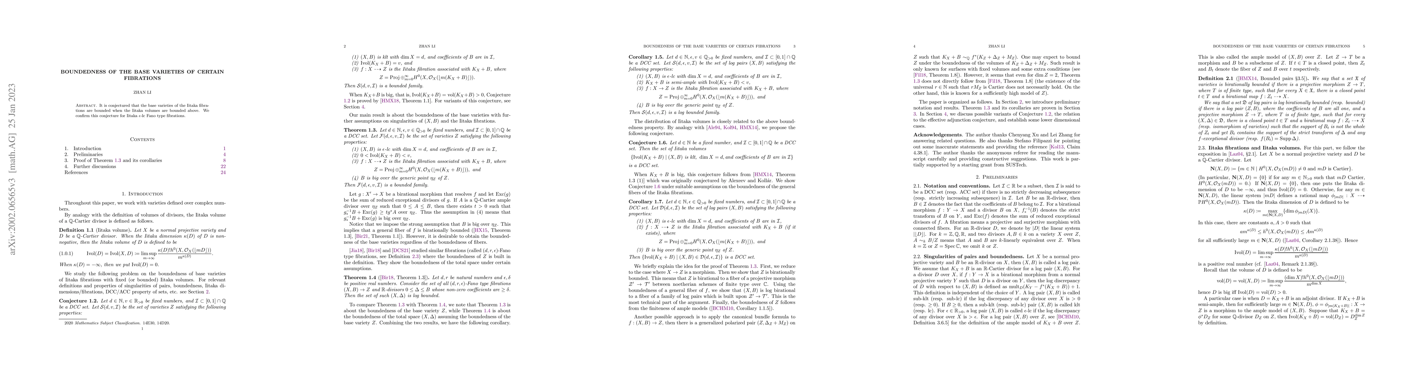 Thumbnail for Boundedness of the base varieties of certain fibrations