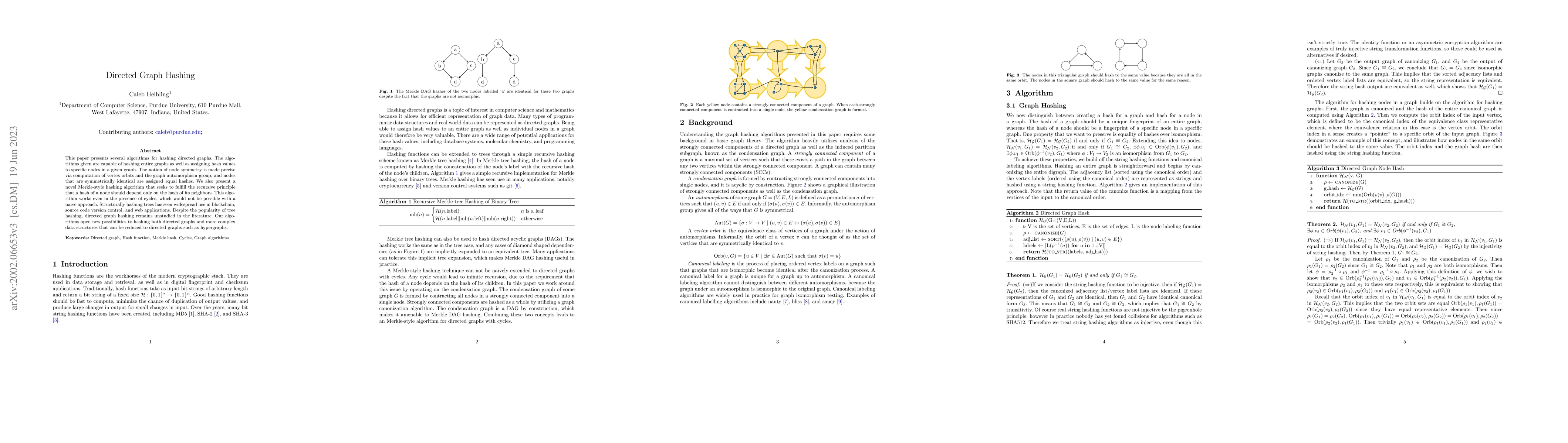 Thumbnail for Directed Graph Hashing