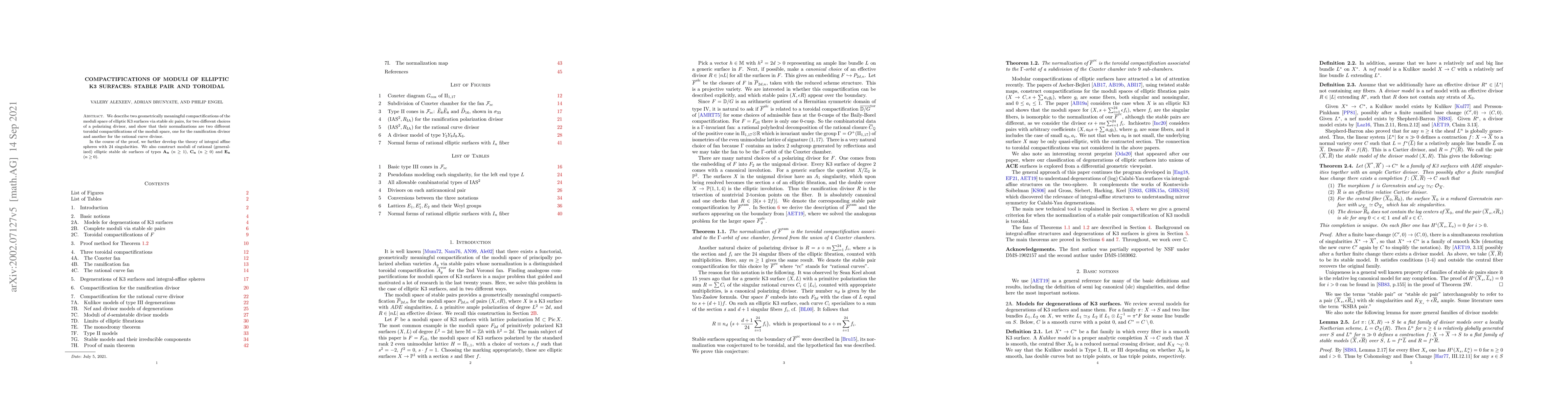 Thumbnail for Compactifications of moduli of elliptic K3 surfaces: stable pair and
  toroidal