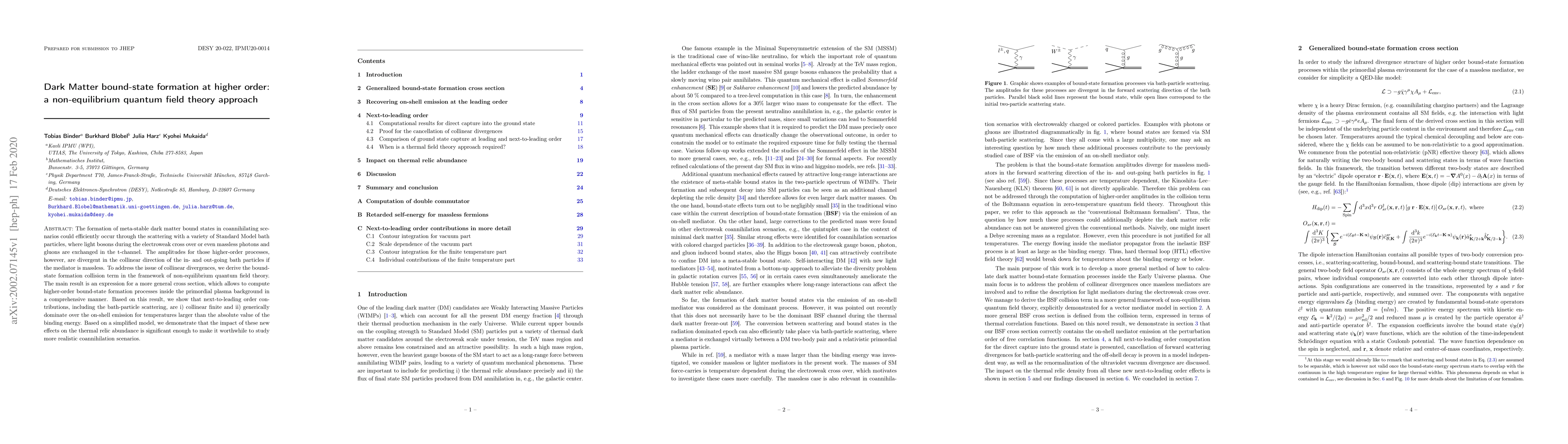 Thumbnail for Dark Matter bound-state formation at higher order: a non-equilibrium
  quantum field theory approach