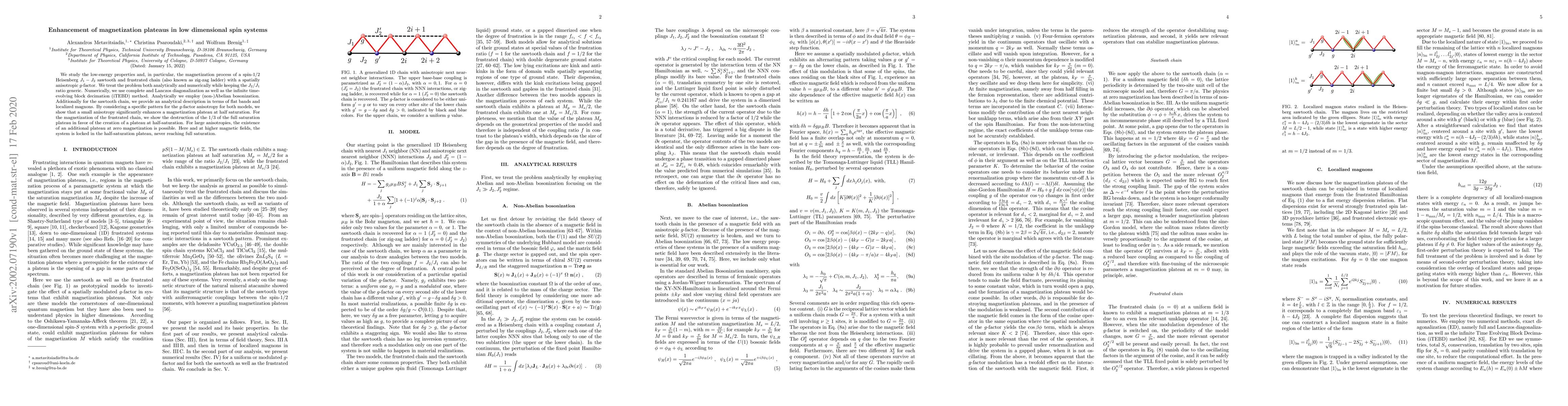 Thumbnail for Enhancement of magnetization plateaus in low dimensional spin systems