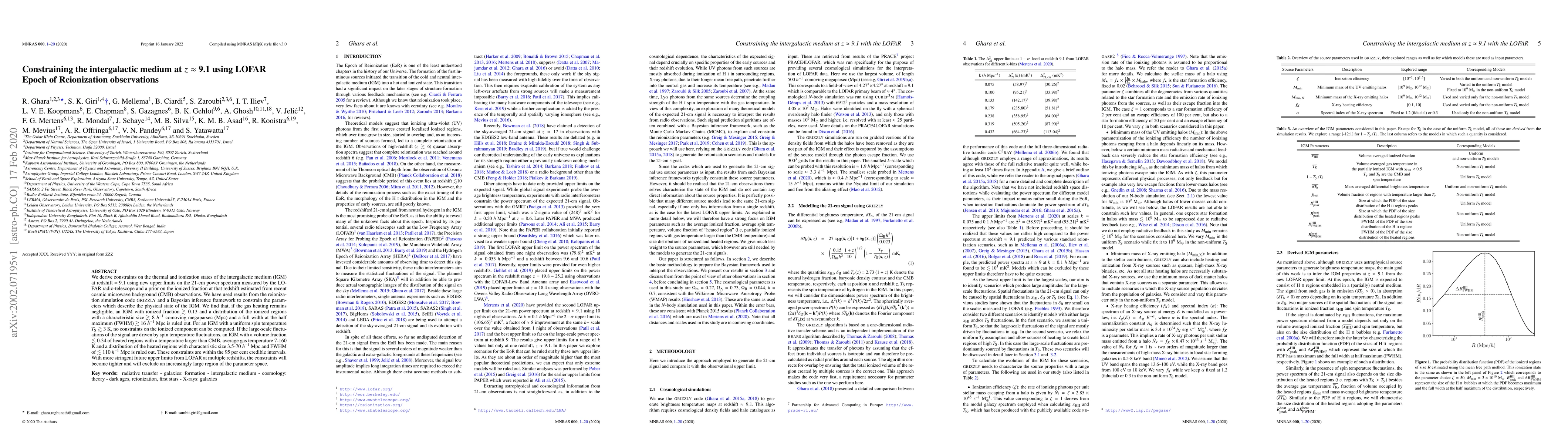 Thumbnail for Constraining the intergalactic medium at $z\approx$ 9.1 using LOFAR
  Epoch of Reionization observations