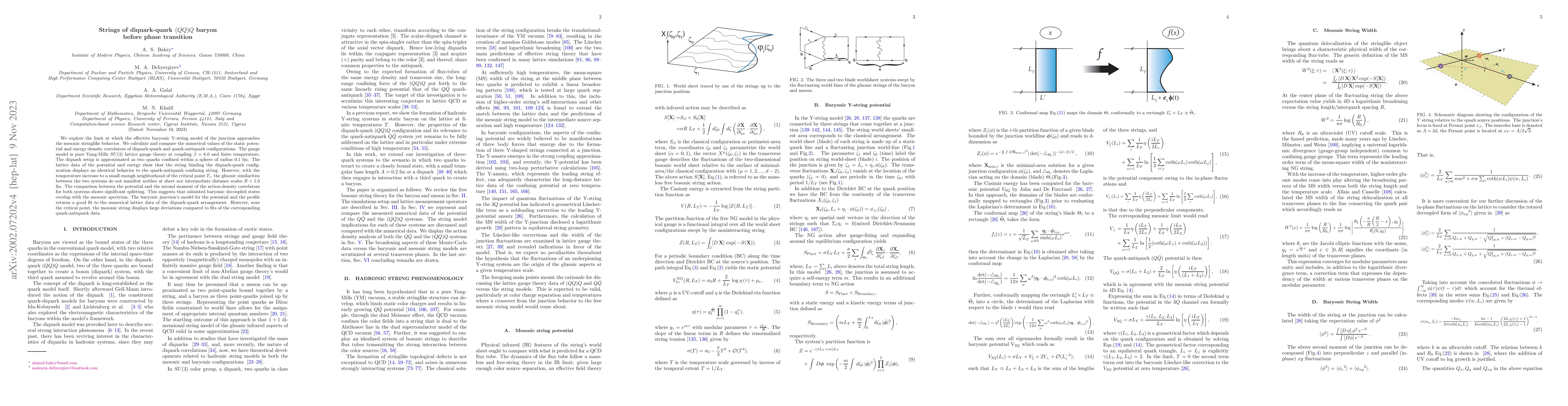 Thumbnail for Strings of diquark-quark (QQ)Q baryon before phase transition