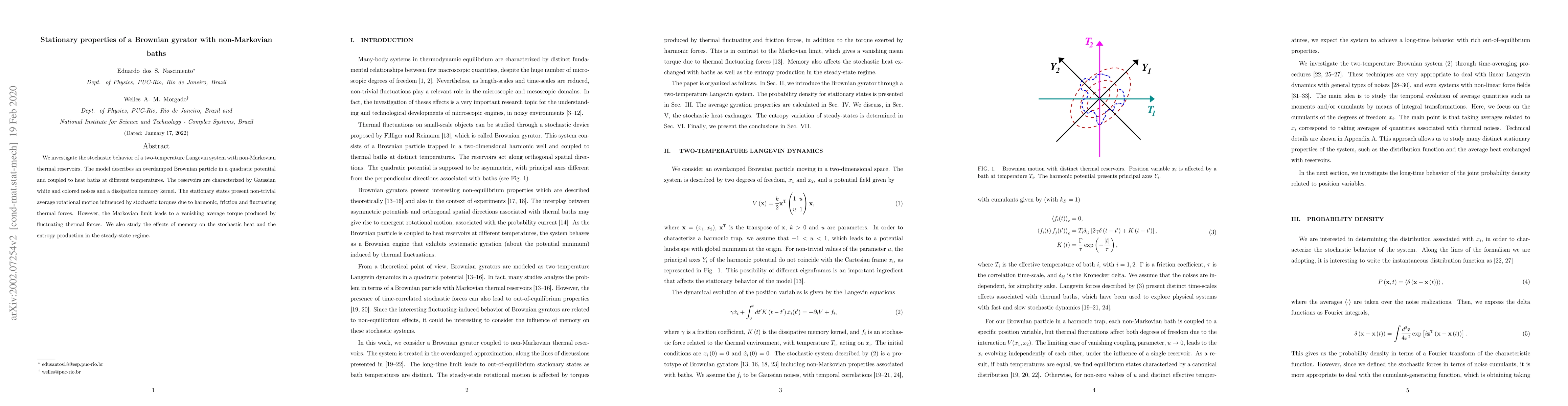 Thumbnail for Stationary properties of a Brownian gyrator with non-Markovian baths