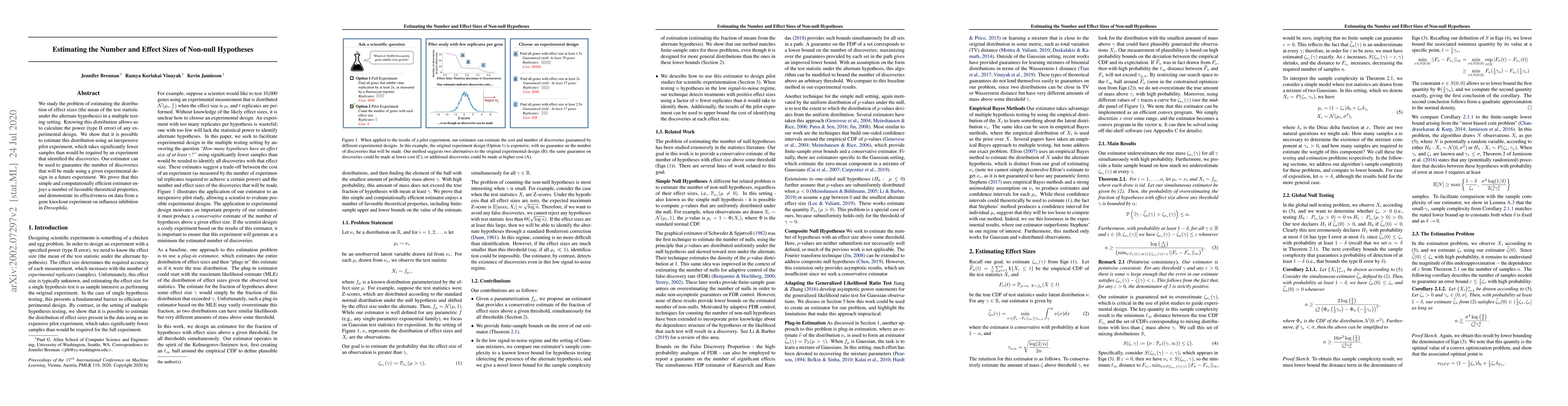 Thumbnail for Estimating the number and effect sizes of non-null hypotheses
