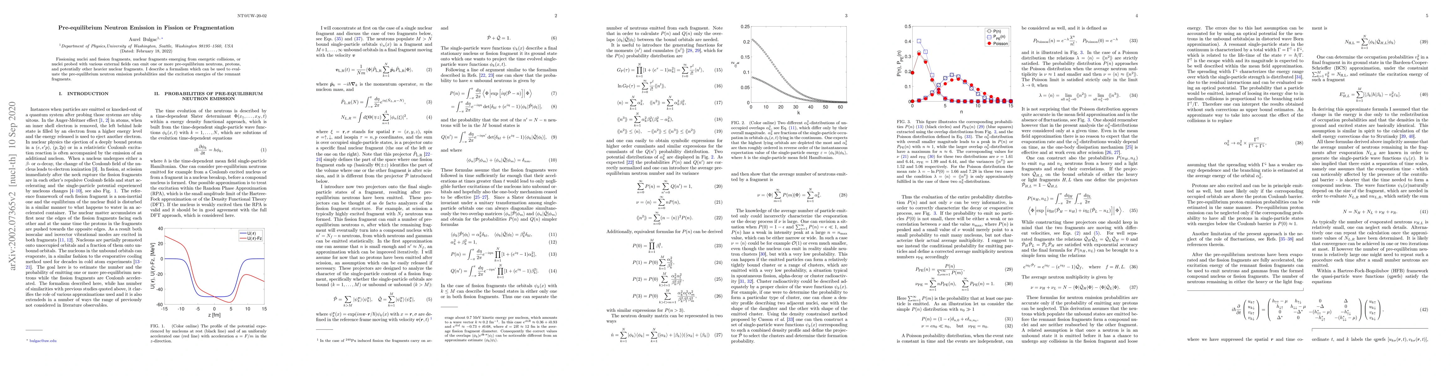 Thumbnail for Pre-equilibrium Neutron Emission in Fission or Fragmentation