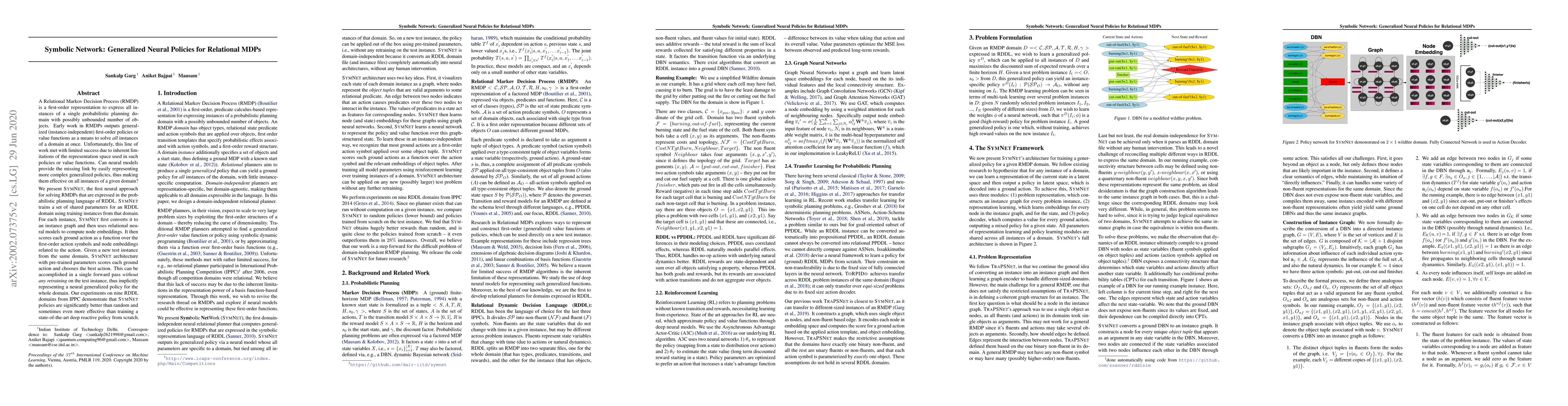 Thumbnail for Symbolic Network: Generalized Neural Policies for Relational MDPs