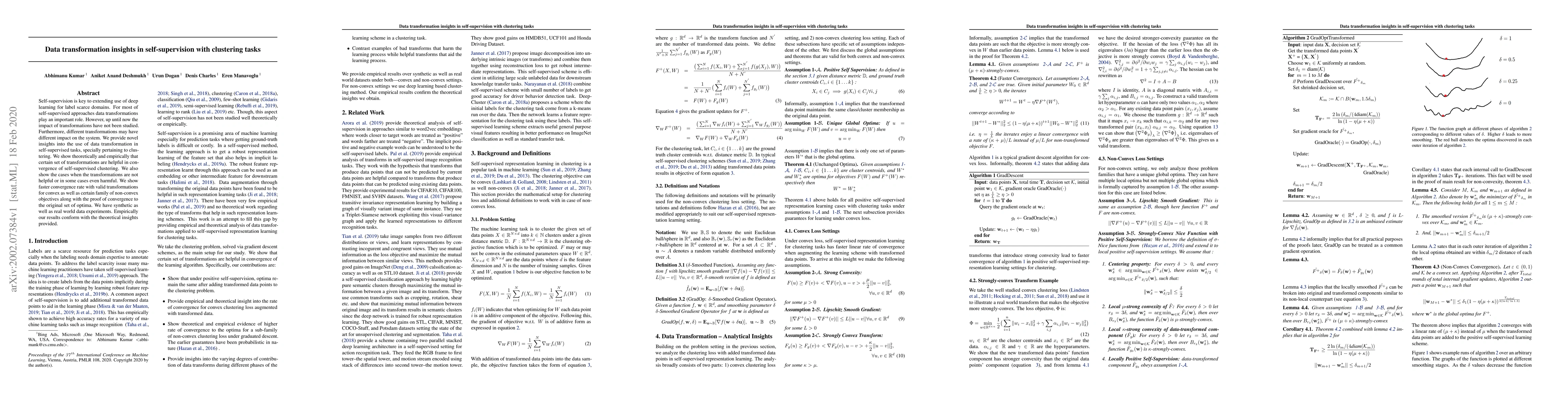 Thumbnail for Data Transformation Insights in Self-supervision with Clustering Tasks