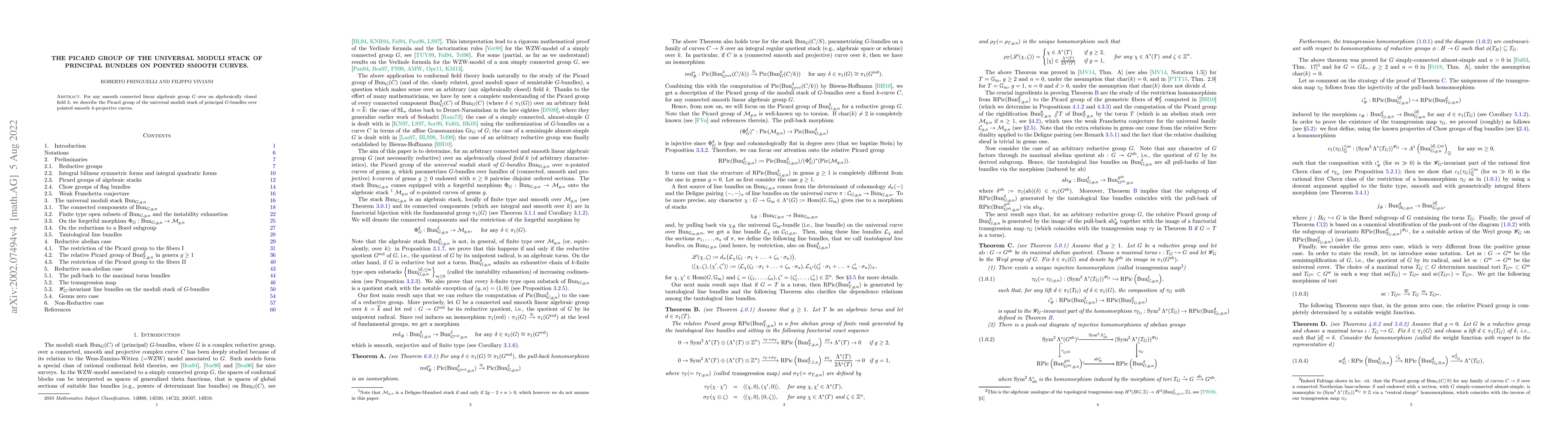 Thumbnail for The Picard group of the universal moduli stack of principal bundles on
  pointed smooth curves