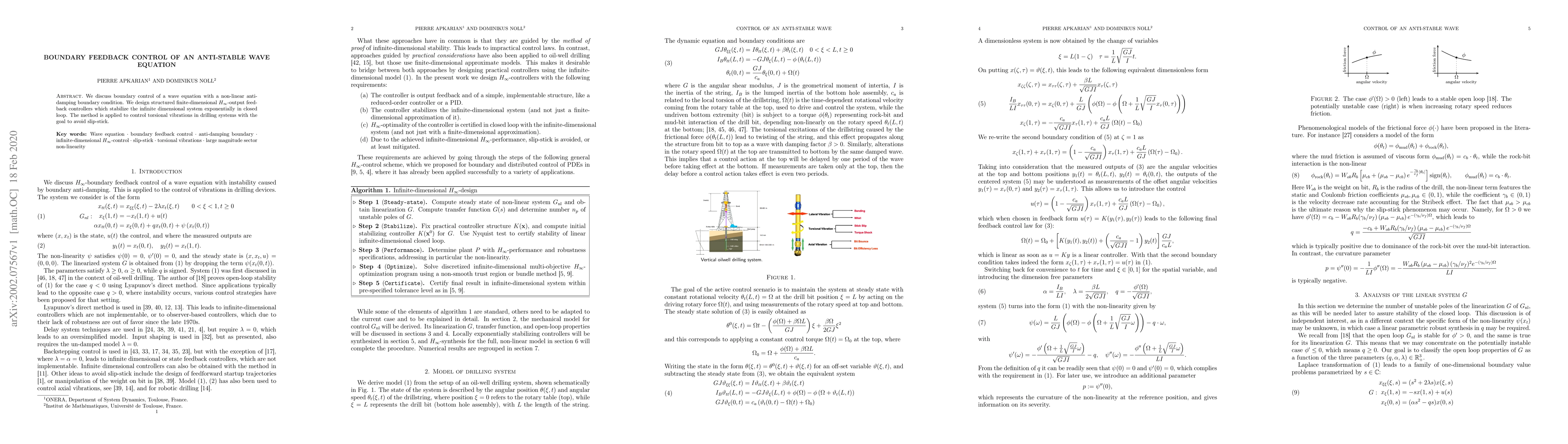 Thumbnail for Boundary feedback control of an anti-stable wave equation