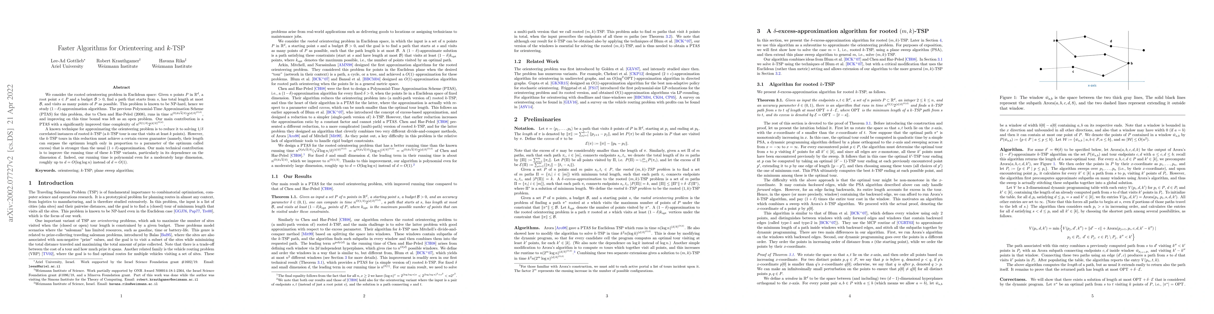 Thumbnail for Faster Algorithms for Orienteering and $k$-TSP