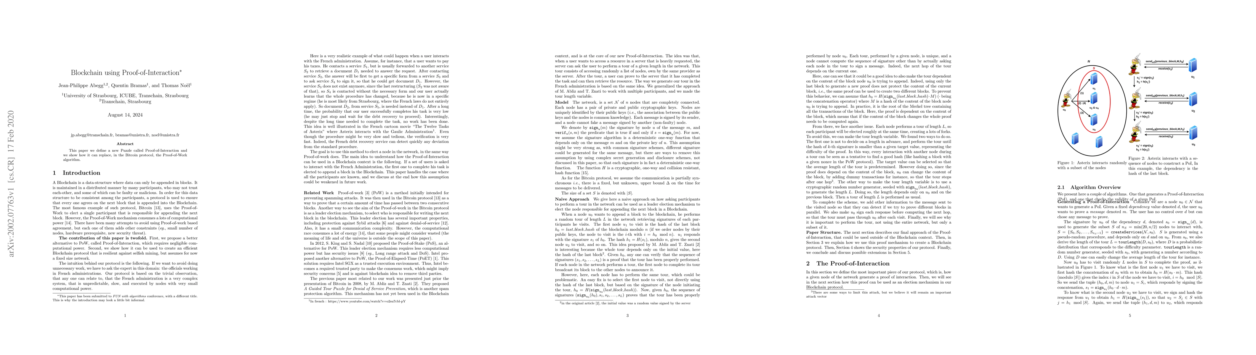 Thumbnail for Blockchain using Proof-of-Interaction