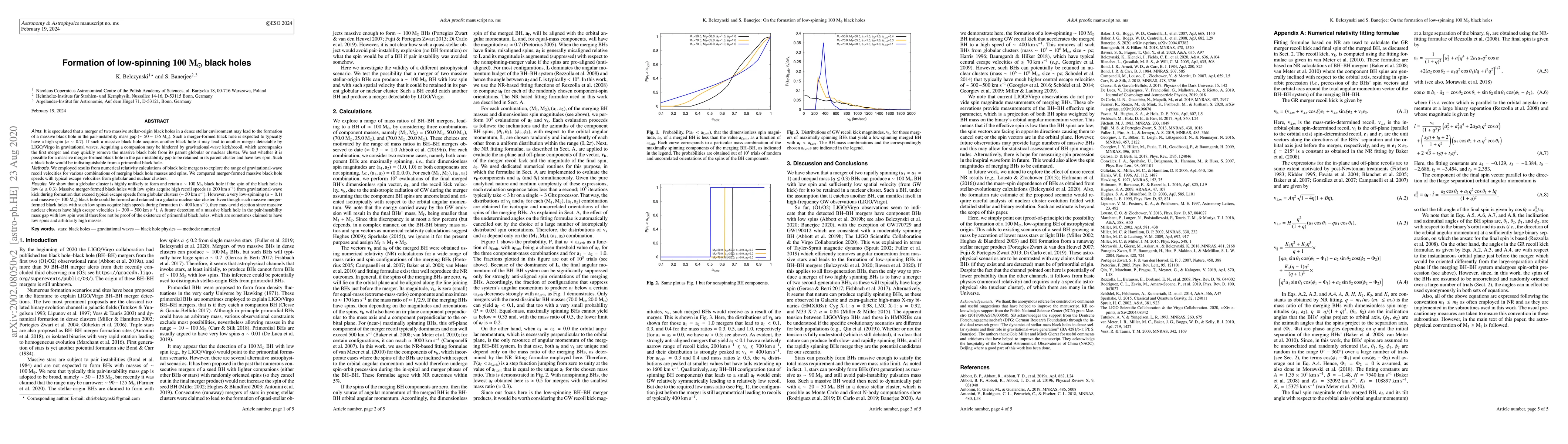 Thumbnail for Formation of low-spinning 100 Msun black holes
