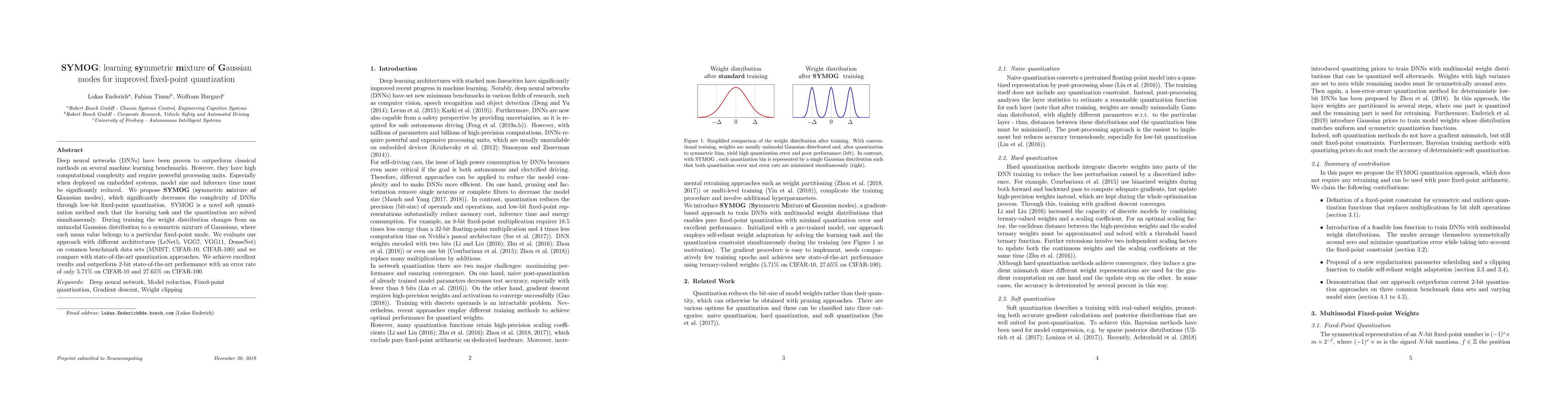 Thumbnail for SYMOG: learning symmetric mixture of Gaussian modes for improved
  fixed-point quantization
