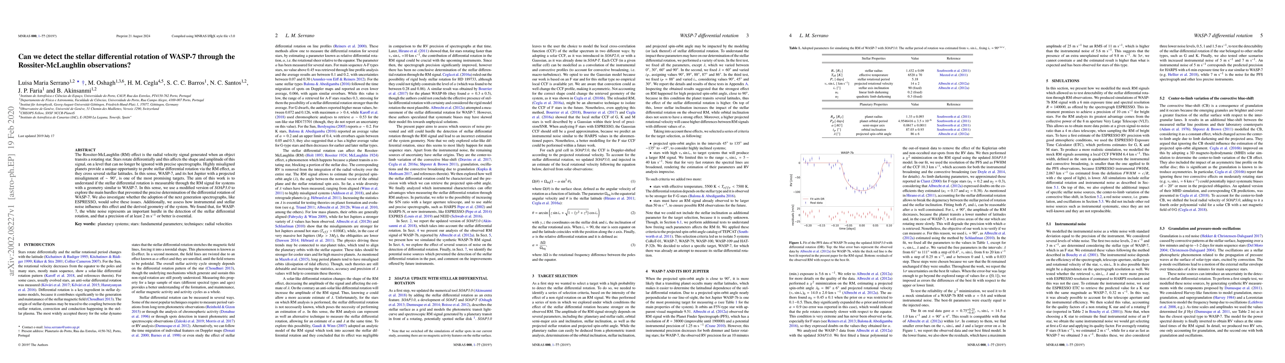 Thumbnail for Can we detect the stellar differential rotation of WASP-7 through
  theRossiter-McLaughlin observations?