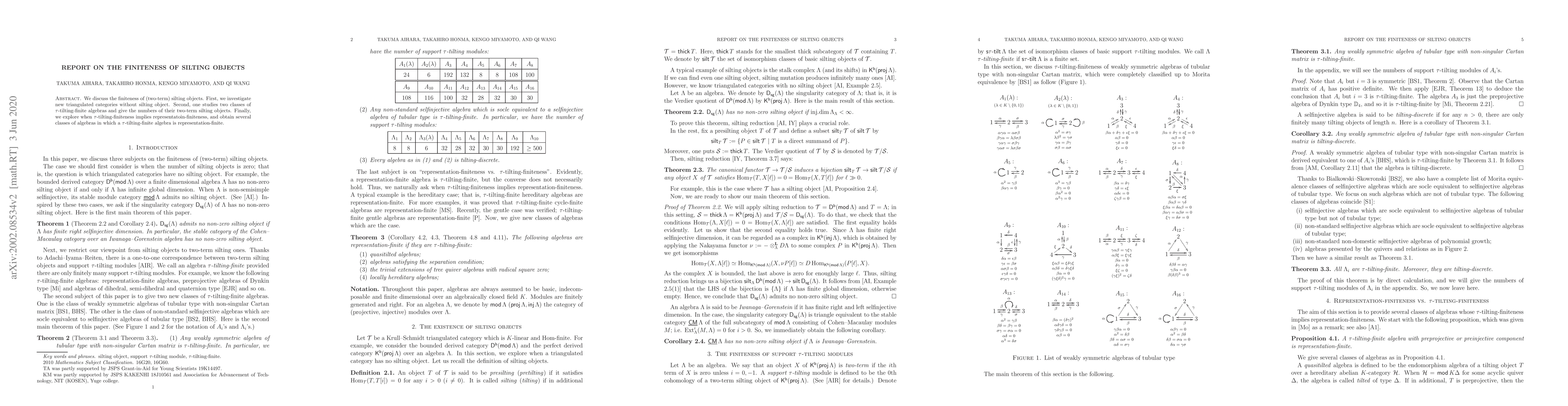 Thumbnail for Report on the finiteness of silting objects