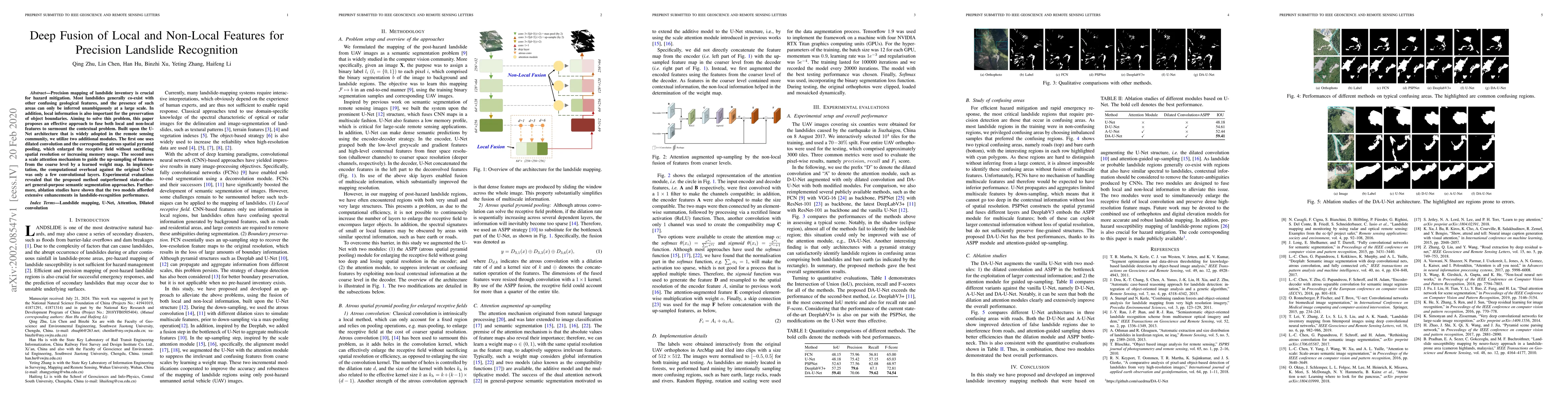 Thumbnail for Deep Fusion of Local and Non-Local Features for Precision Landslide
  Recognition