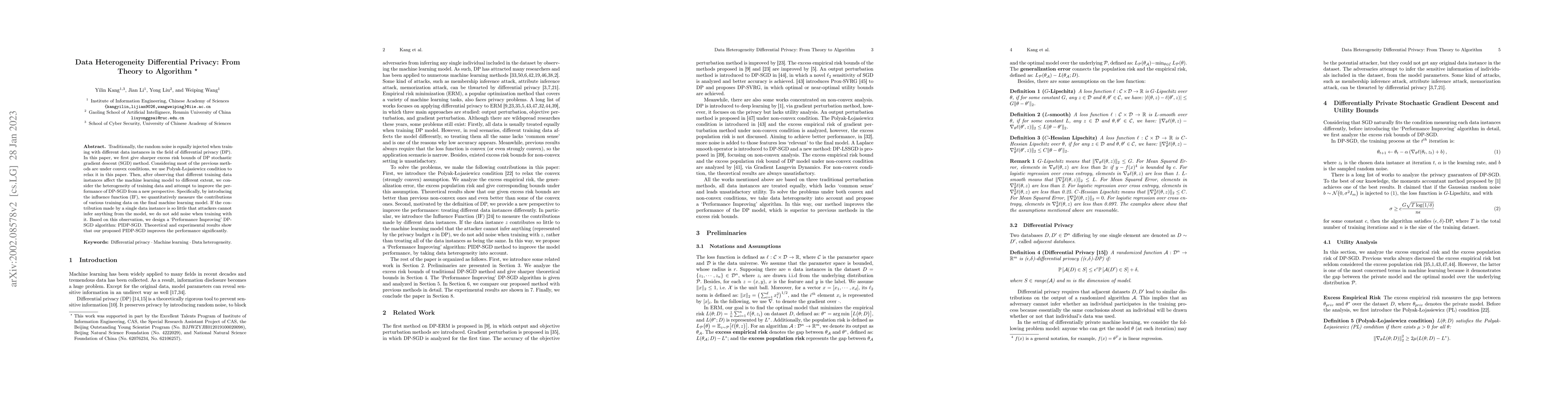 Thumbnail for Data Heterogeneity Differential Privacy: From Theory to Algorithm