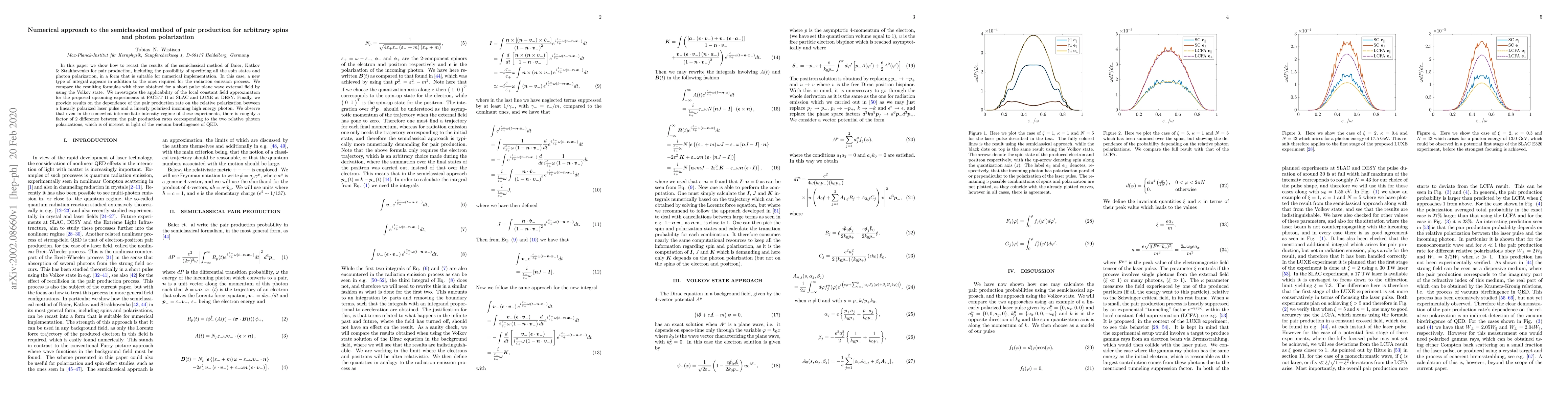 Thumbnail for Numerical approach to the semiclassical method of pair production for
  arbitrary spins and photon polarization