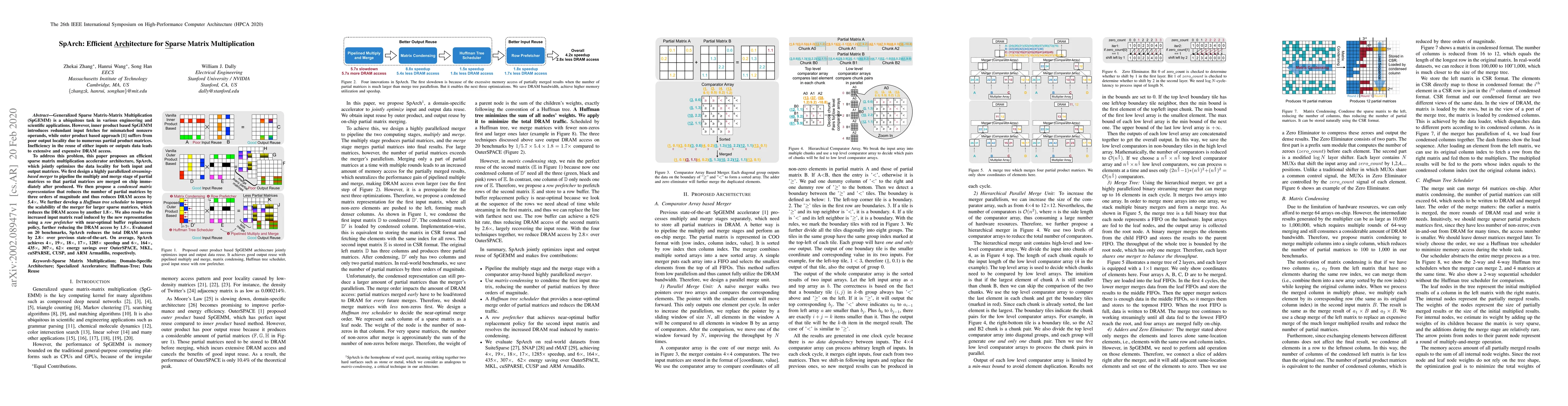 Thumbnail for SpArch: Efficient Architecture for Sparse Matrix Multiplication
