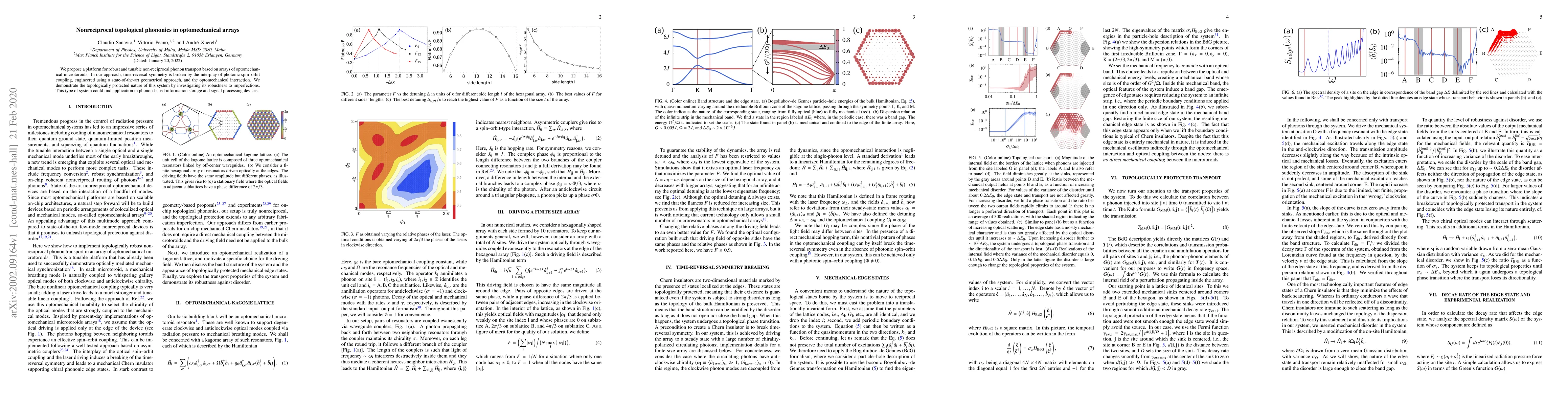 Thumbnail for Nonreciprocal topological phononics in optomechanical arrays