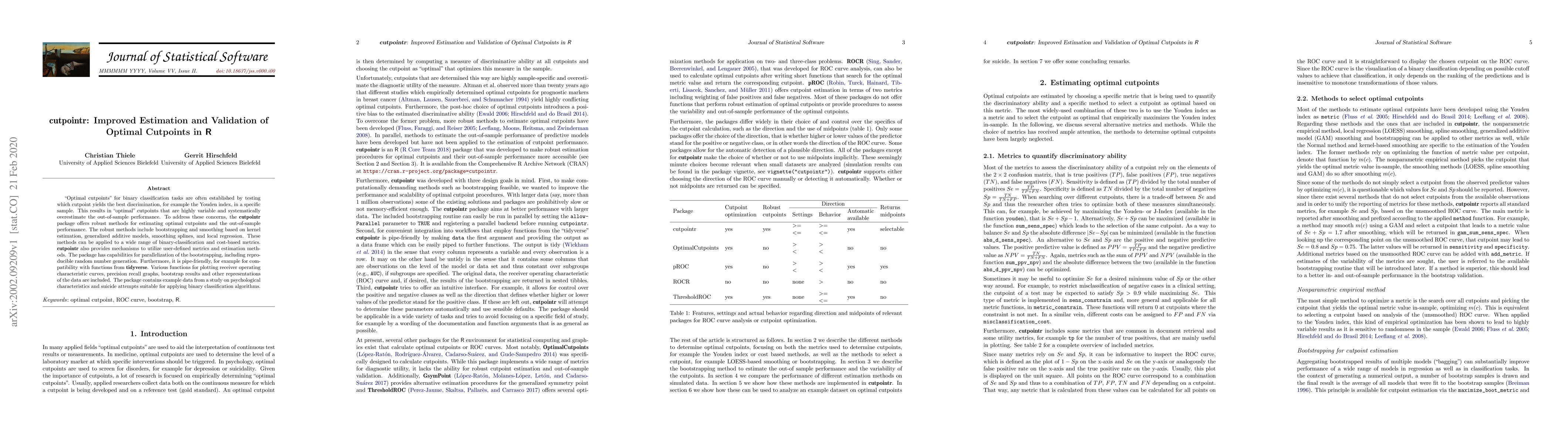 Thumbnail for cutpointr: Improved Estimation and Validation of Optimal Cutpoints in R