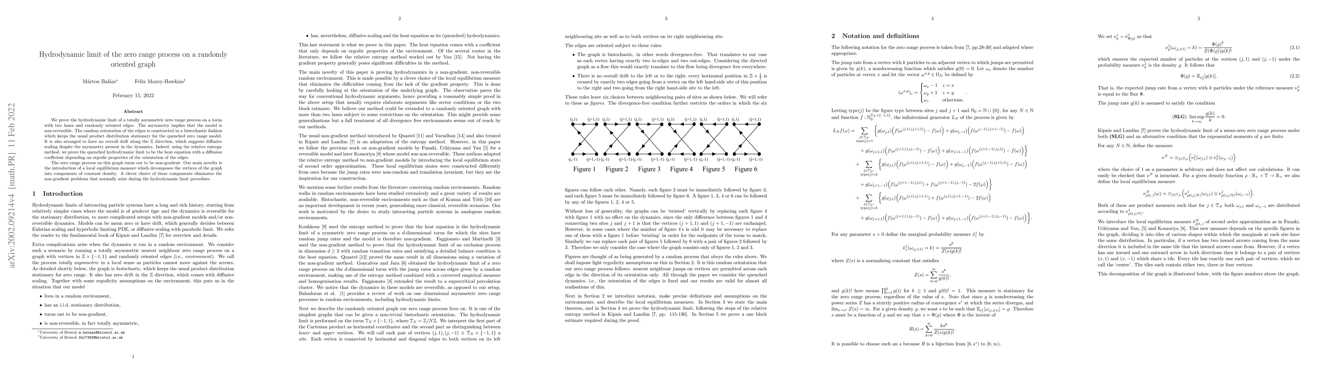 Thumbnail for Hydrodynamic limit of the zero range process on a randomly oriented
  graph