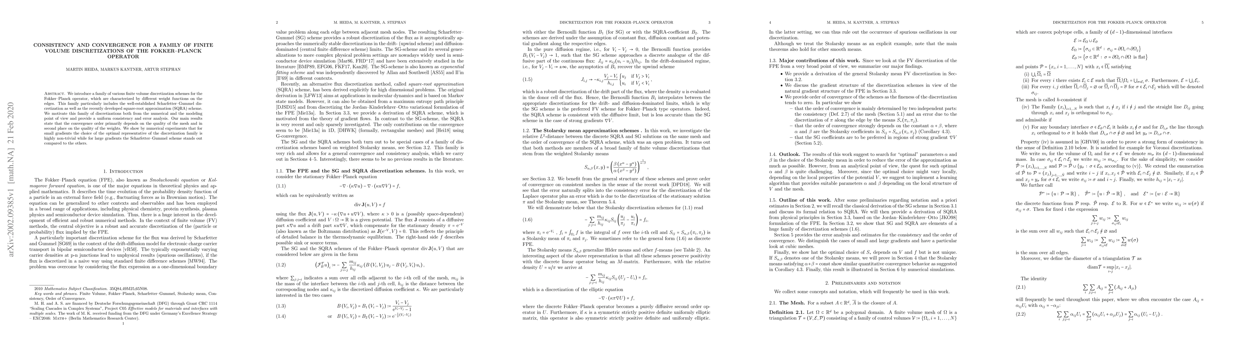 Thumbnail for Consistency and convergence for a family of finite volume
  discretizations of the Fokker--Planck operator