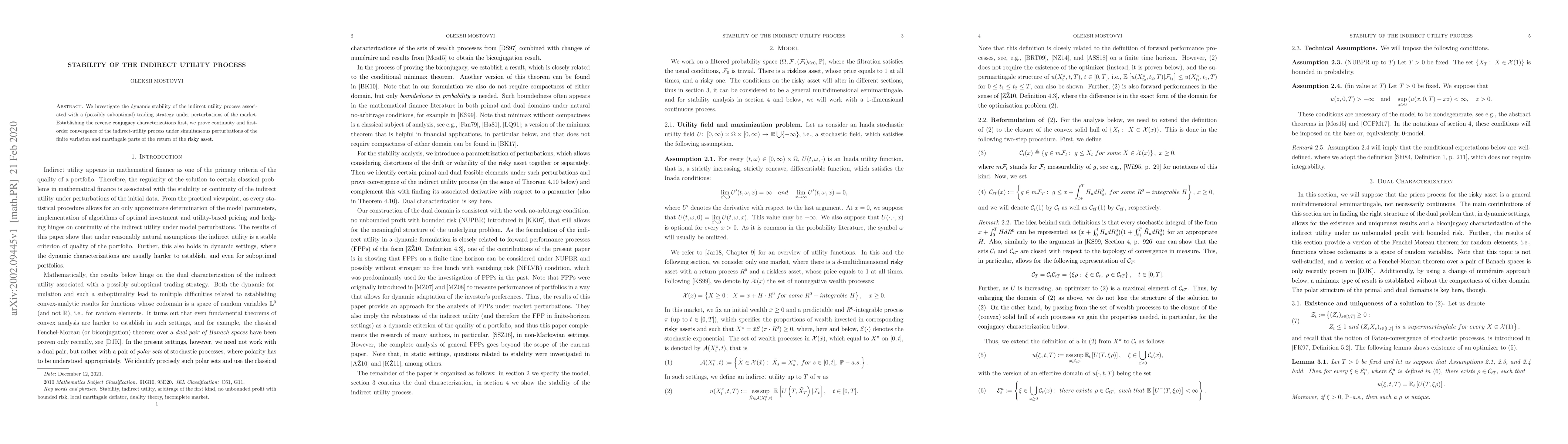 Thumbnail for Stability of the indirect utility process