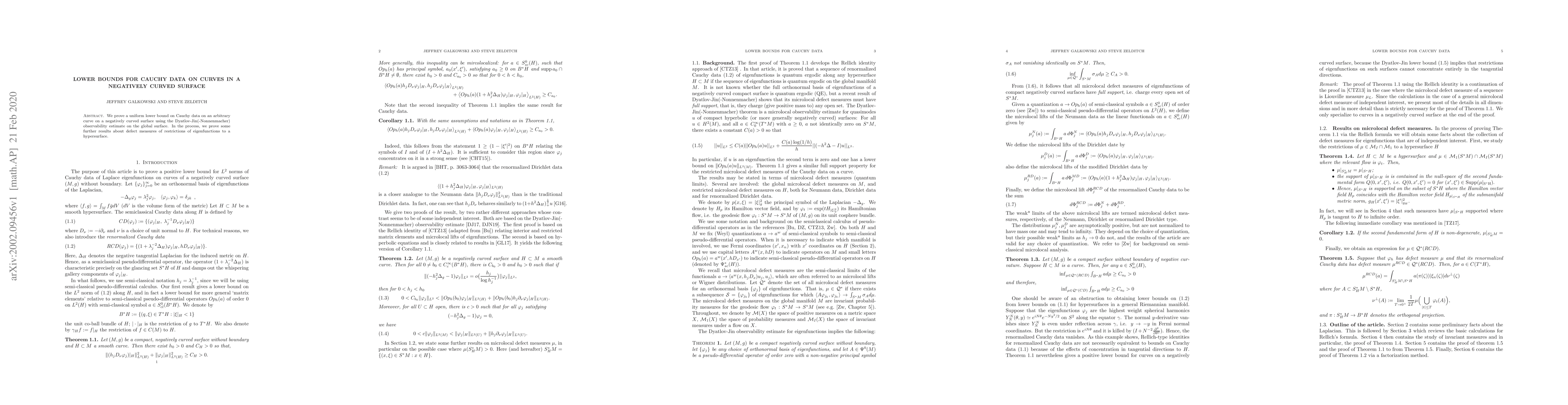 Thumbnail for Lower bounds for Cauchy data on curves in a negatively curved surface