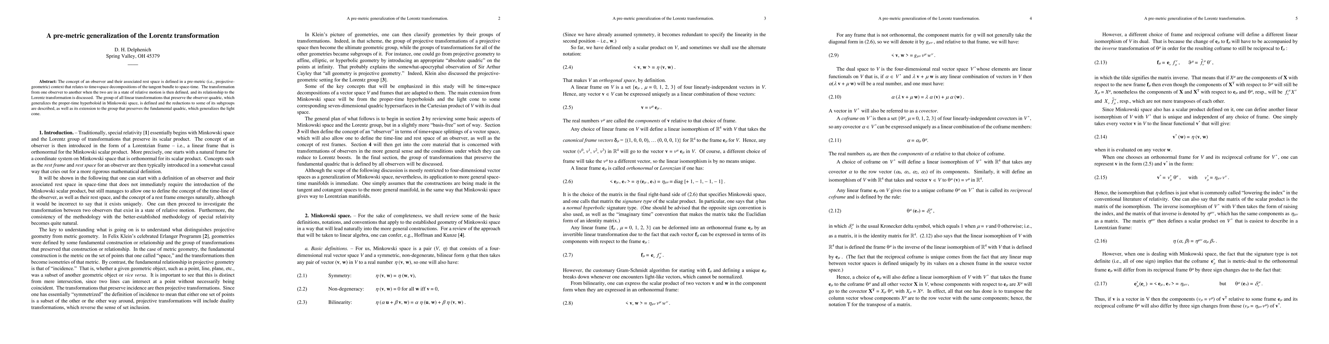 Thumbnail for A pre-metric generalization of the Lorentz transformation