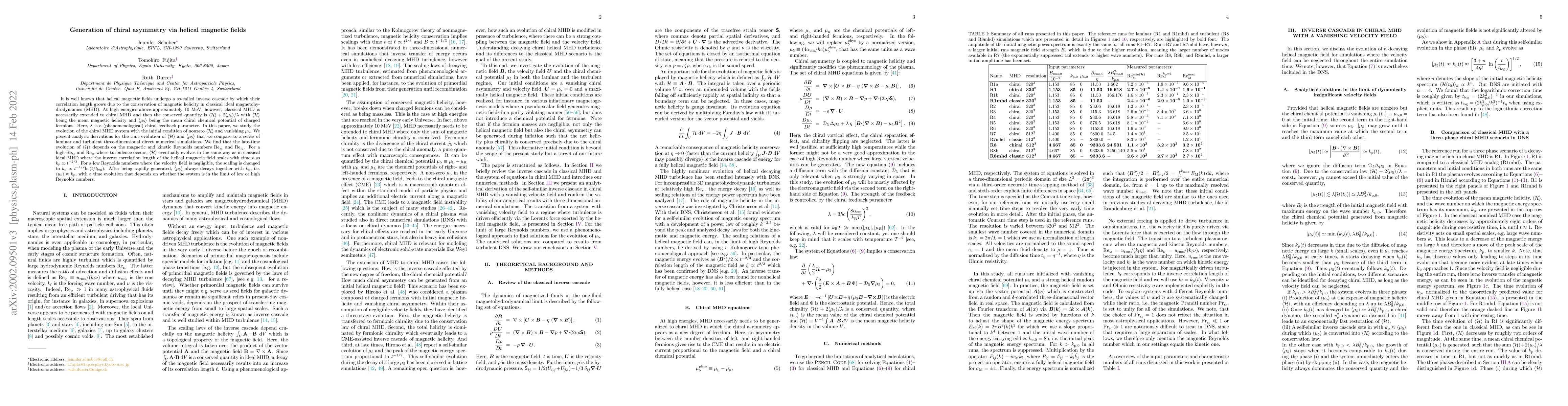 Thumbnail for Generation of chiral asymmetry via helical magnetic fields