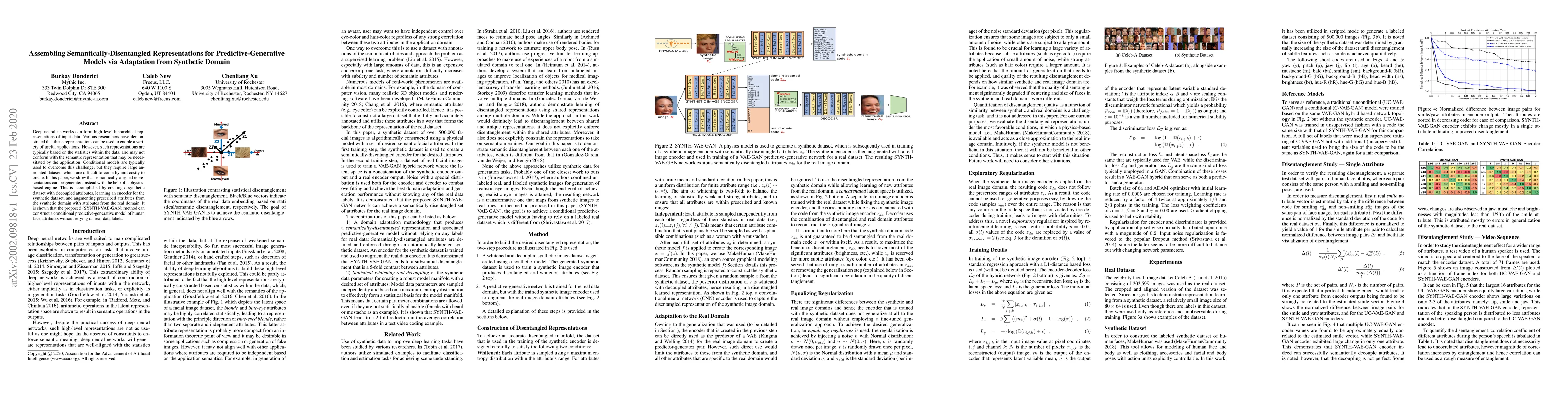 Thumbnail for Assembling Semantically-Disentangled Representations for
  Predictive-Generative Models via Adaptation from Synthetic Domain