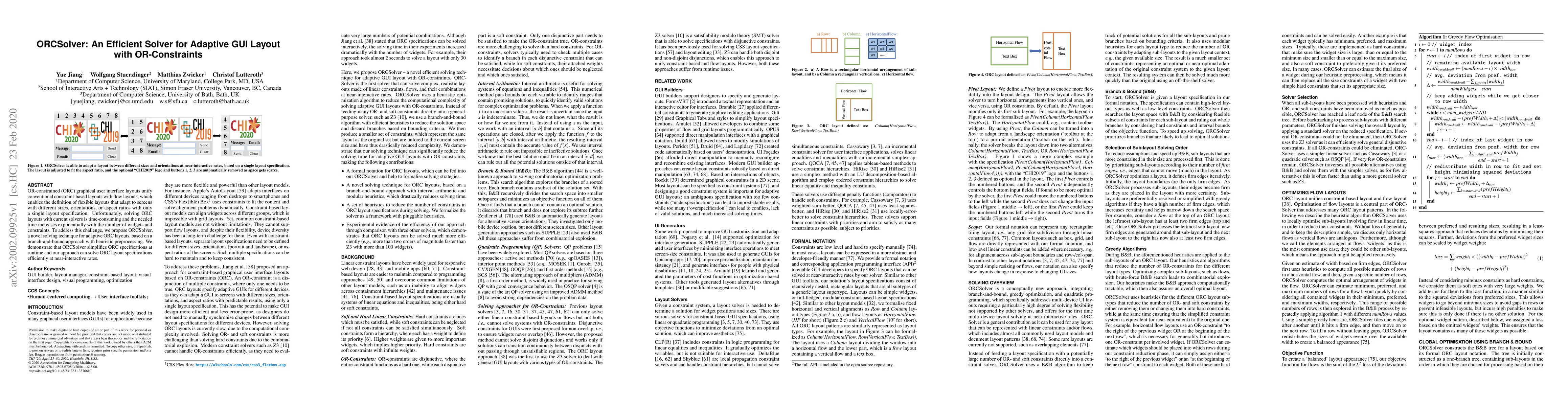 Thumbnail for ORCSolver: An Efficient Solver for Adaptive GUI Layout with
  OR-Constraints