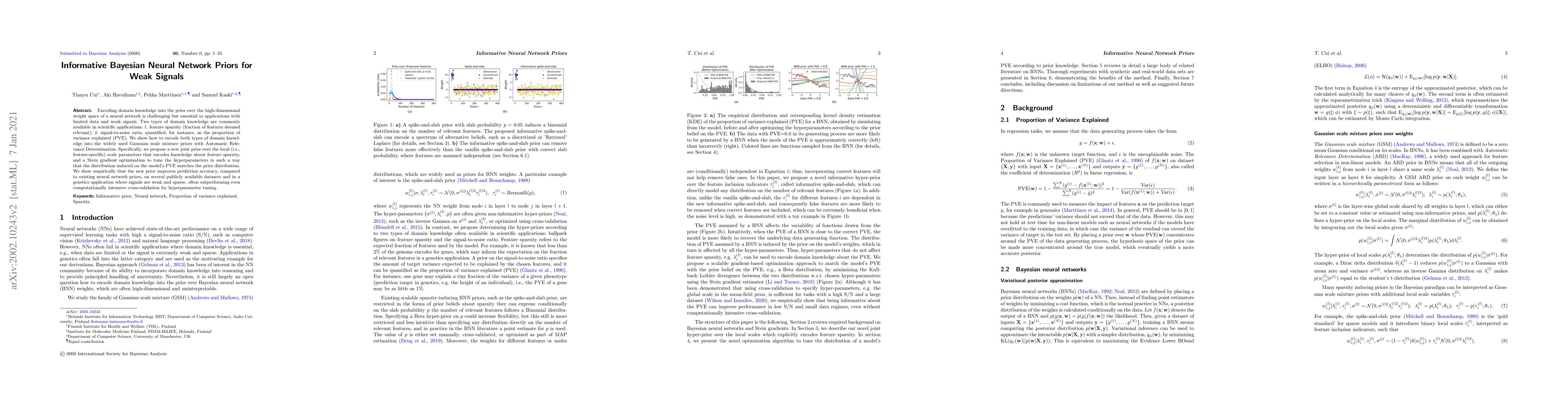 Thumbnail for Informative Bayesian Neural Network Priors for Weak Signals