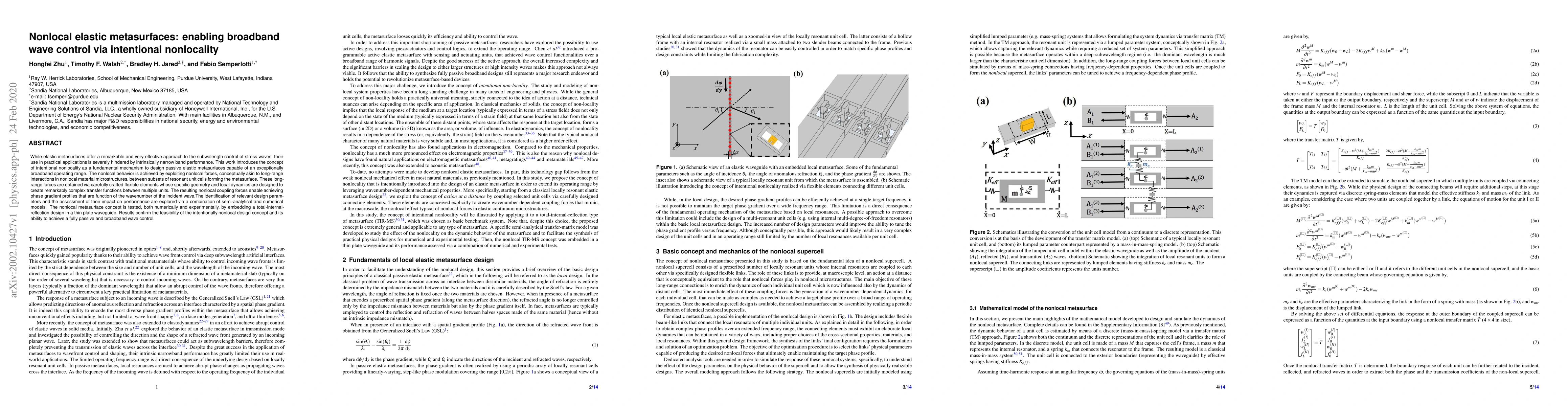 Thumbnail for Nonlocal elastic metasurfaces: enabling broadband wave control via
  intentional nonlocality