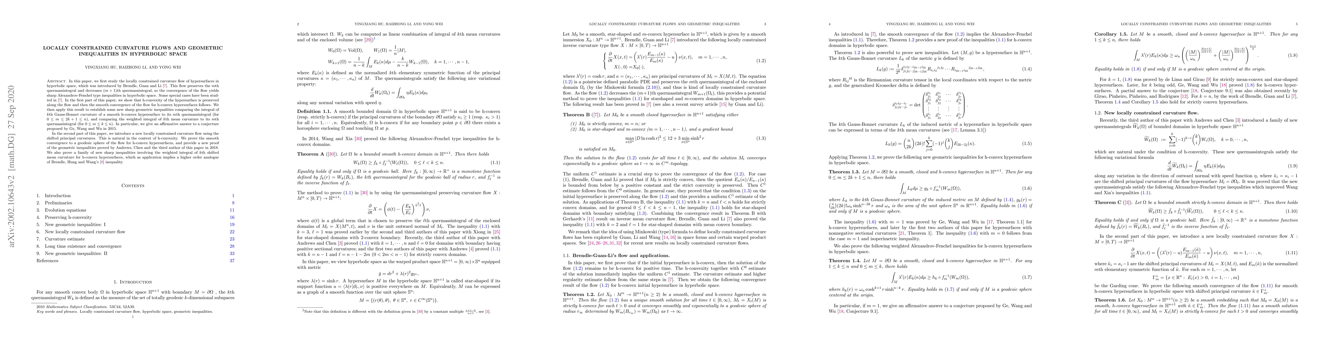 Thumbnail for Locally constrained curvature flows and geometric inequalities in
  hyperbolic space
