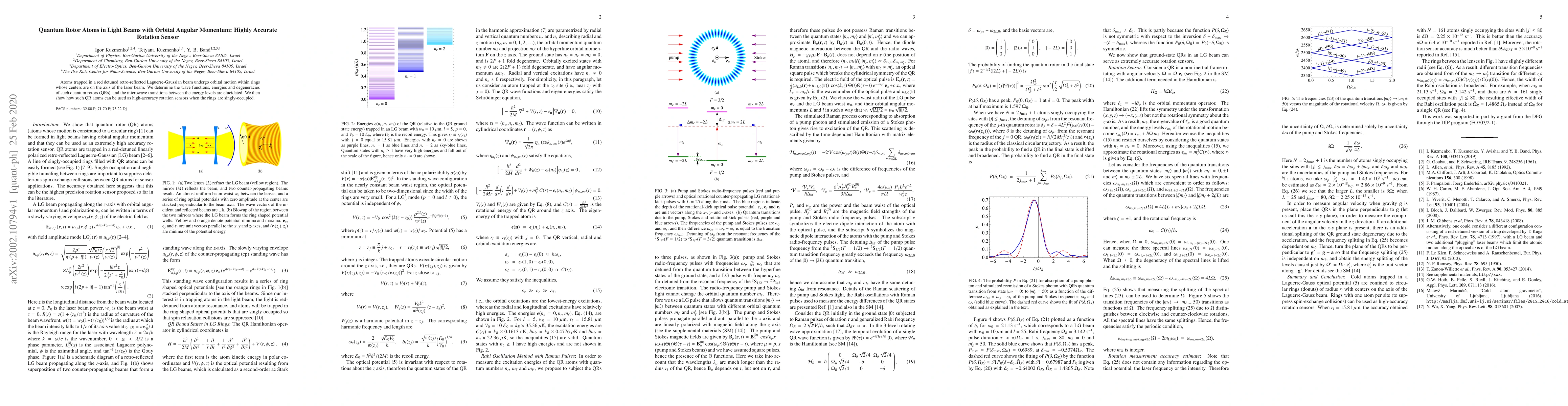 Thumbnail for Quantum Rotor Atoms in Light Beams with Orbital Angular Momentum: Highly
  Accurate Rotation Sensor