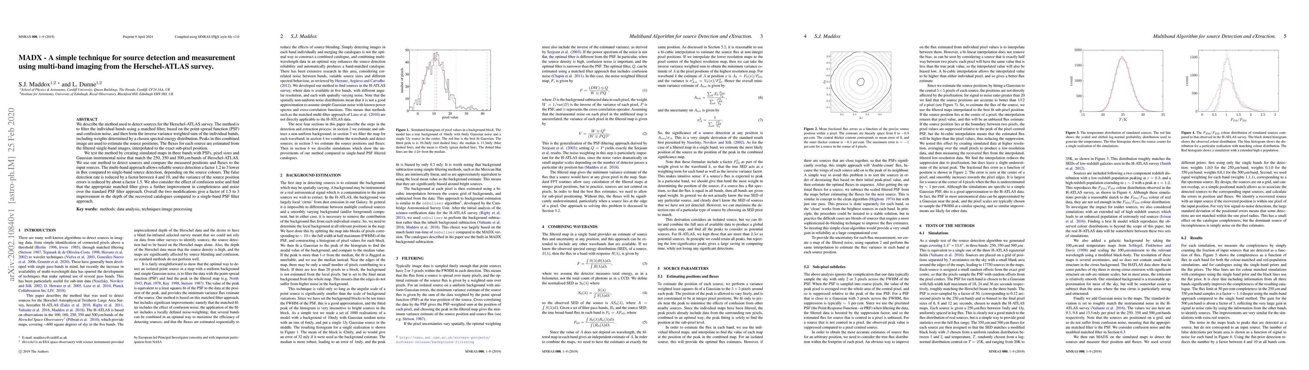 Thumbnail for MADX -- A simple technique for source detection and measurement using
  multi-band imaging from the Herschel-ATLAS survey
