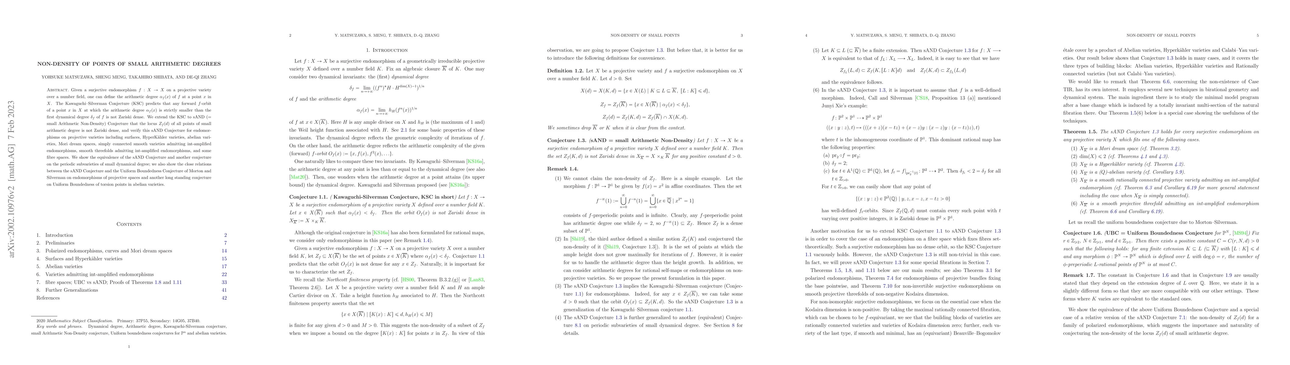 Thumbnail for Non-density of points of small arithmetic degrees